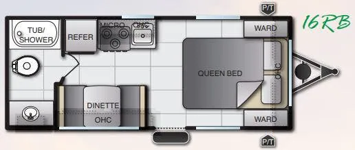Pacific Coachworks Sea Breeze 16RB floor plan