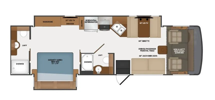 Fleetwood Flair 34J floor plan