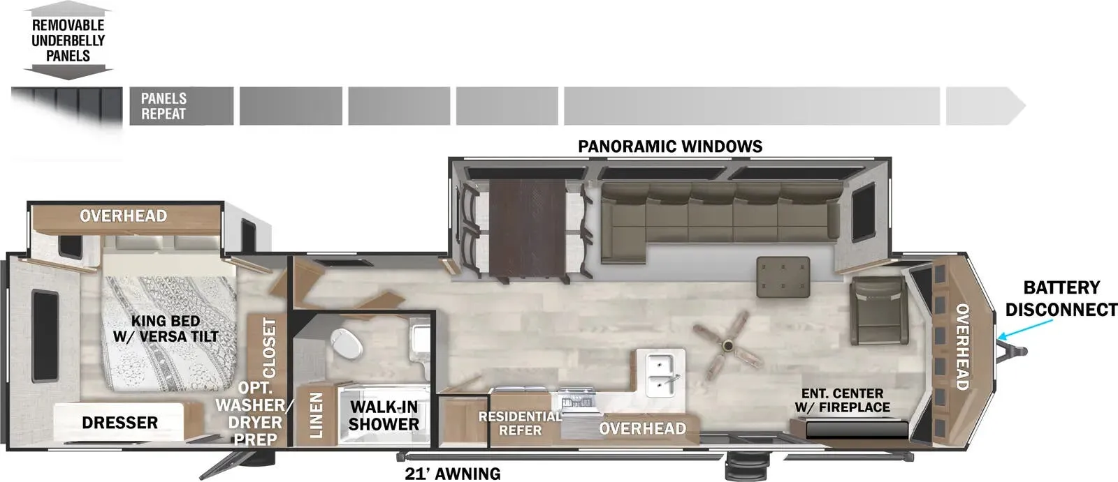 2025 Forest River Wildwood Lodge 40FDEN - Floor plan