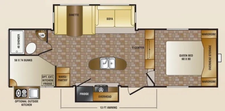 CrossRoads Sunset Trail Super Lite SF270BH floor plan