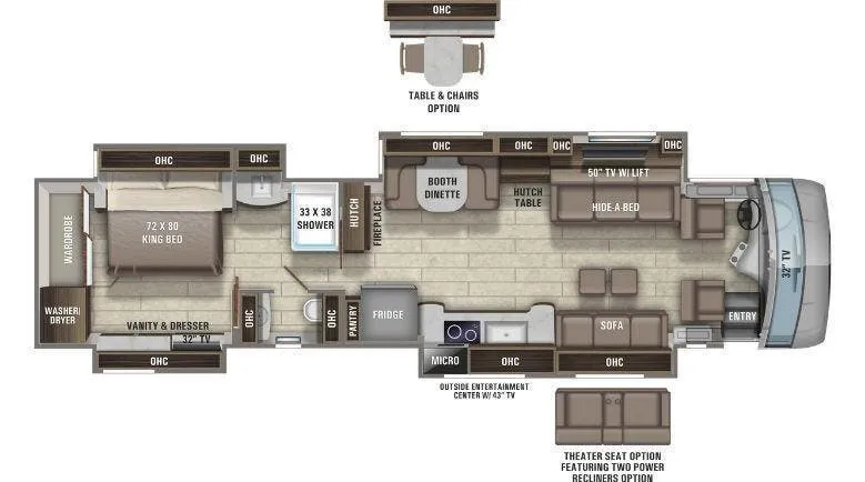 Entegra Coach Cornerstone 45X floor plan