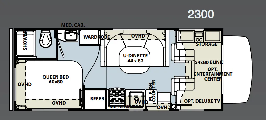 Forest River Sunseeker 2300 floor plan
