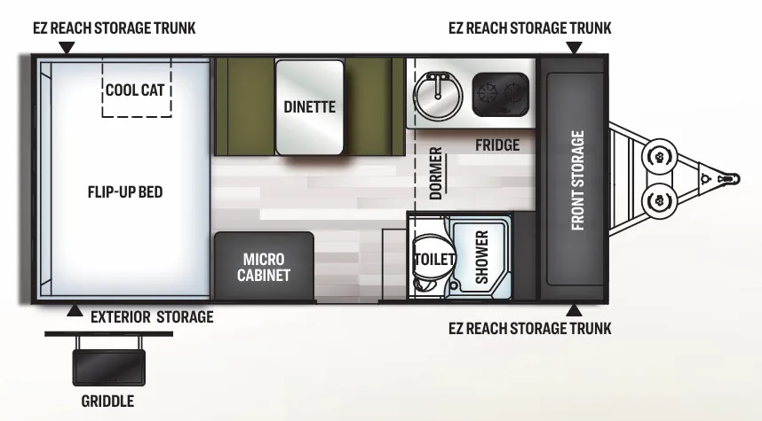 Forest River Flagstaff Hard Side T21DMHW floor plan