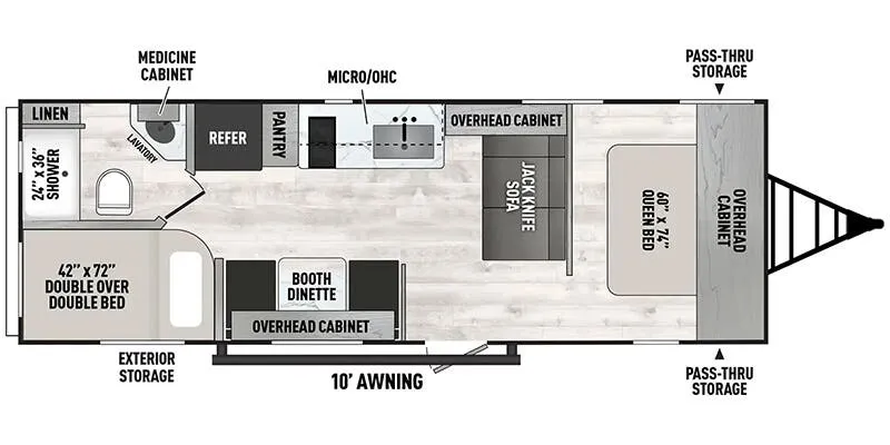 2025 Coachmen Clipper 5K Series 26BH - Floor plan