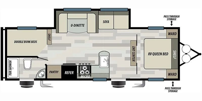 2016 Forest River Salem Cruise Lite 263BHXL - Floor plan