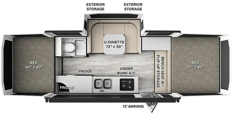 Forest River Flagstaff MAC 27MT floor plan