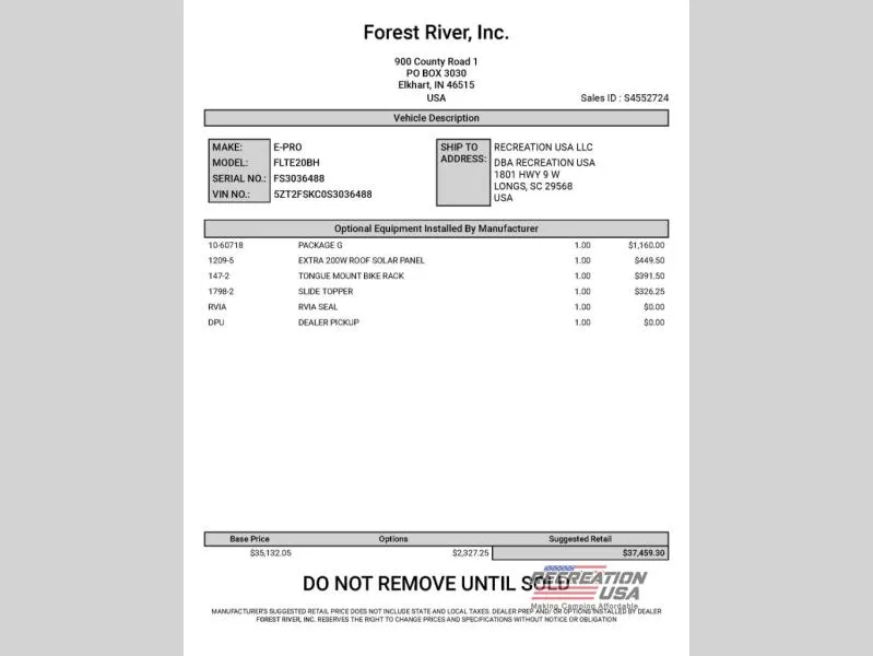 2025 Forest River RV Flagstaff E-Pro 20FBS - Photo 3