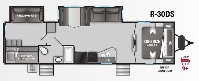 Cruiser RV Radiance R-30DS floor plan