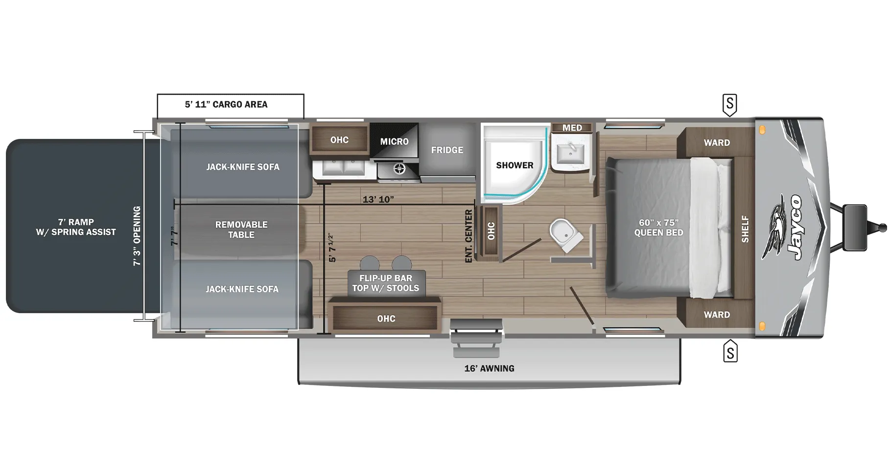 Jayco Jay Flight 265THW floor plan
