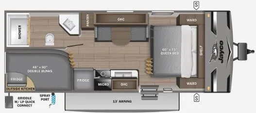 Jayco Jay Flight 224BHW floor plan