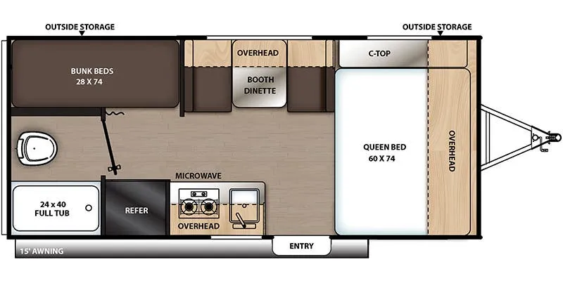 Coachmen Catalina Summit 174BH floor plan