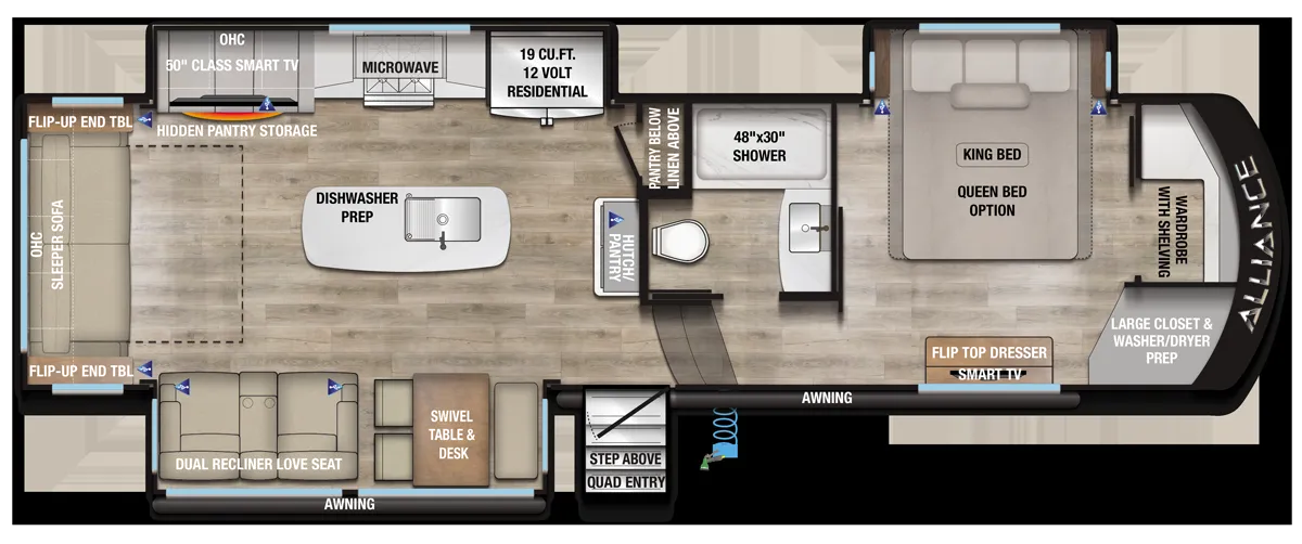 2026 Alliance RV Paradigm 310RL - Floor plan