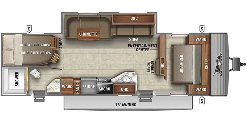 Jayco Jay Flight SLX 287BHSW floor plan