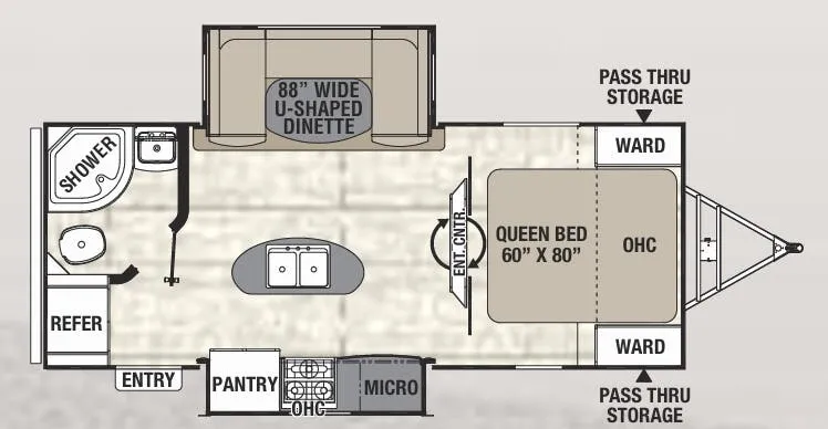 Coachmen Freedom Express Ultra Lite 233 RBS floor plan