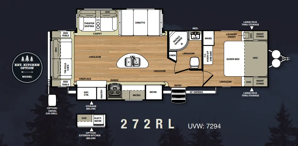 Forest River Salem Hemisphere Lite 272RL floor plan