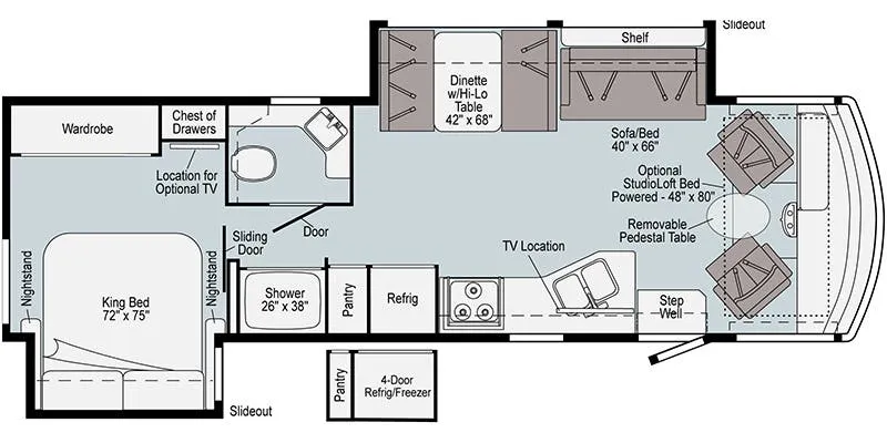 Winnebago Sunstar 32M floor plan