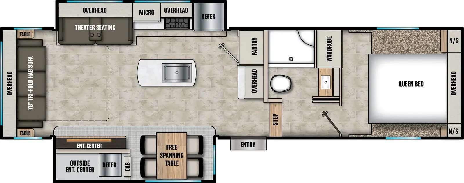 Shasta Phoenix Lite 284RL floor plan