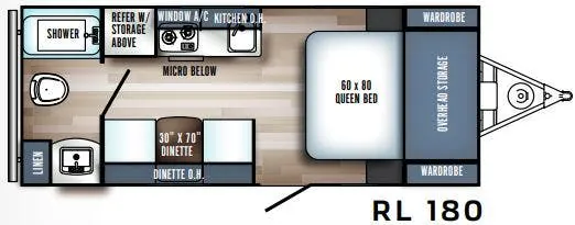 Palomino Real-Lite Mini RL 180 floor plan