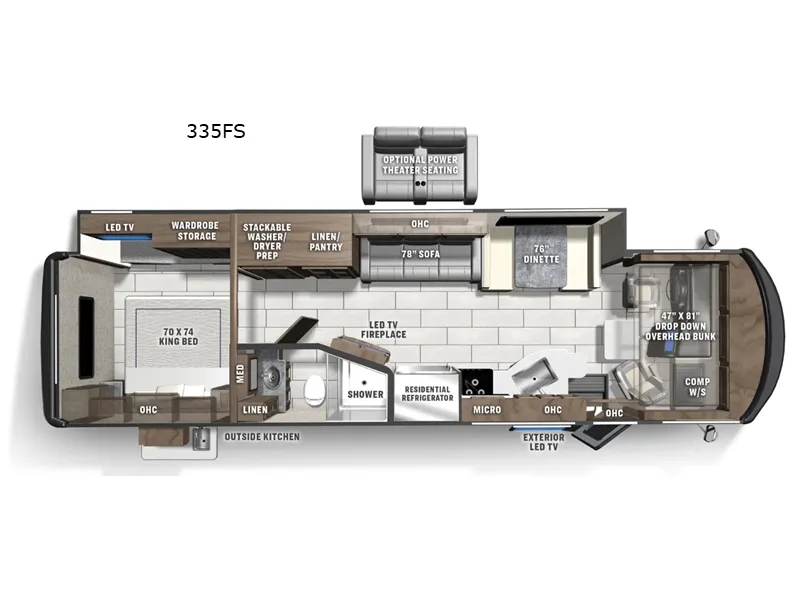 2026 Coachmen Encore 335FS - Floor plan