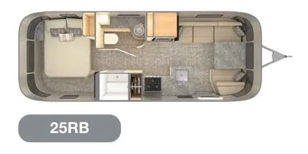 2023 Airstream Flying Cloud 25RB - Floor plan