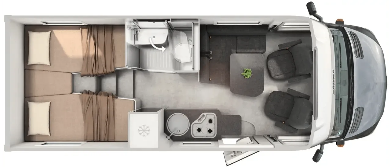 Hymer ML-T CrossOver 570 floor plan
