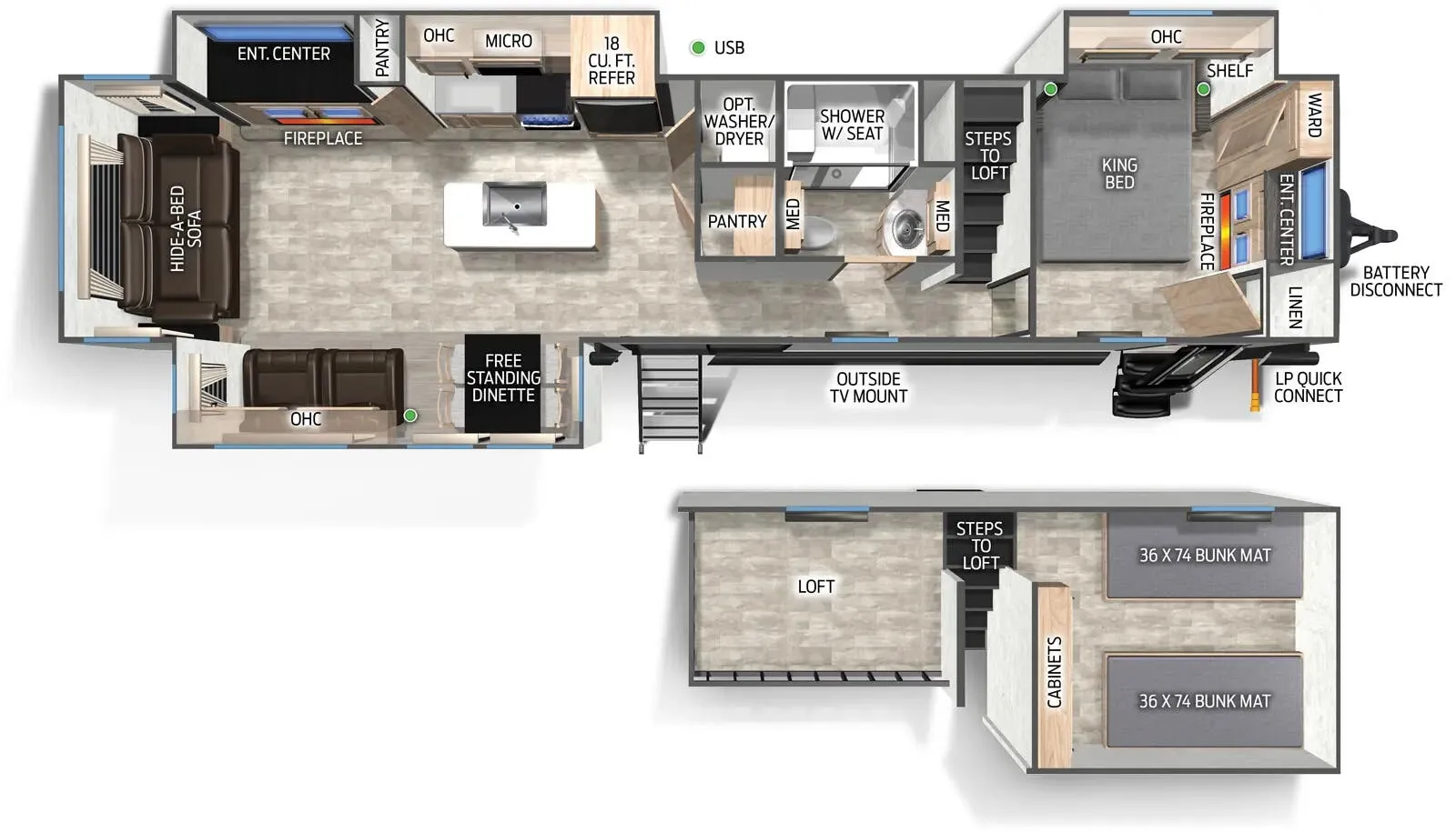 2025 Forest River Cherokee Timberwolf 39DL - Floor plan