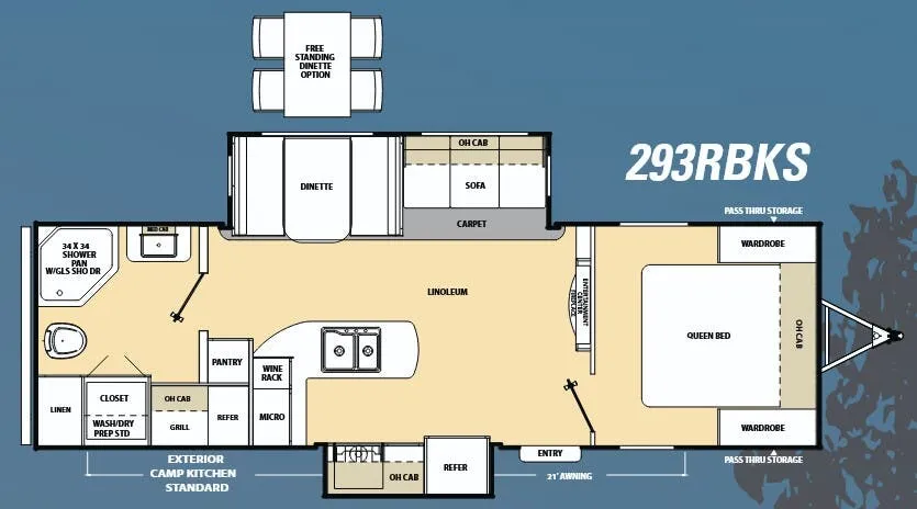Coachmen Catalina 293RBKS floor plan
