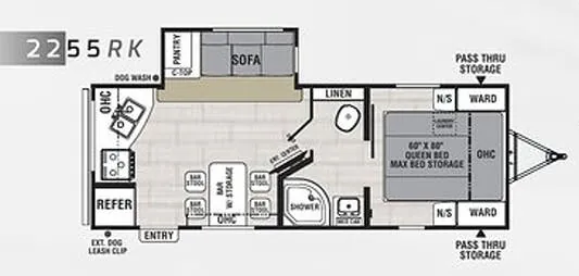 Coachmen Spirit 2255RK floor plan