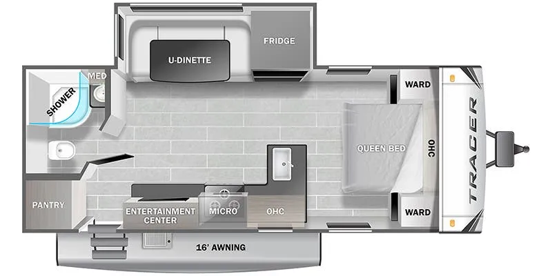 2021 Prime Time Tracer 22RBS - Floor plan