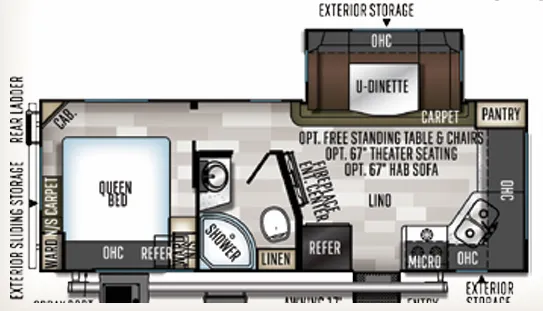 Forest River Flagstaff Micro Lite 25FKS floor plan
