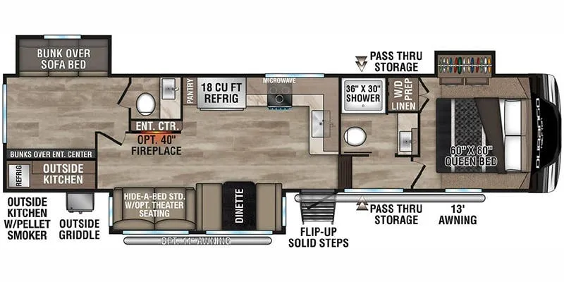K-Z Durango Half-Ton D291BHT floor plan