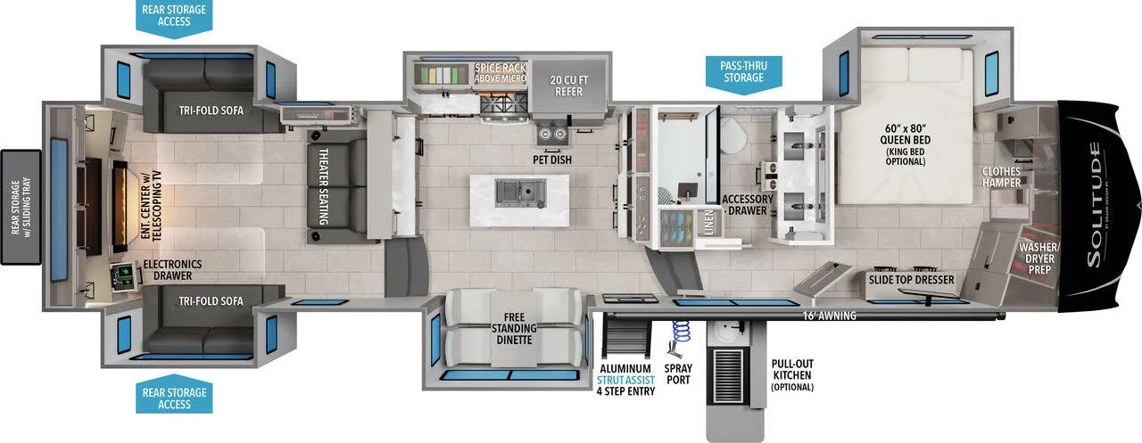 Grand Design Solitude 376RD floor plan