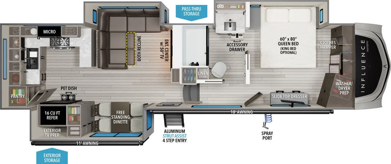 2025 Grand Design Influence 3203GK - Floor plan