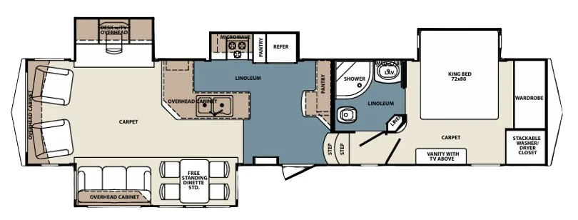 Forest River Cardinal 3450 floor plan