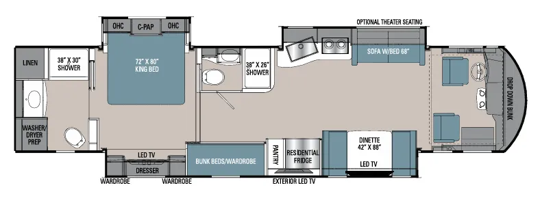 Coachmen Sportscoach RD 402TS floor plan