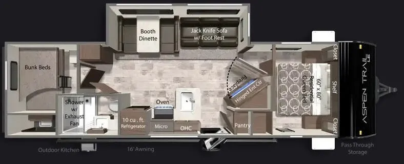 Dutchmen Aspen Trail LE 29TB floor plan