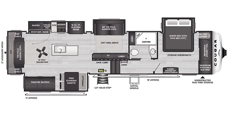 2025 Keystone Cougar 360MBI - Floor plan