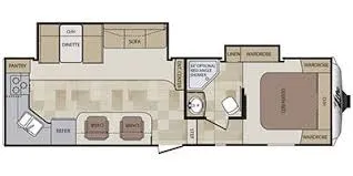 2013 Keystone Cougar 27RKS - Floor plan