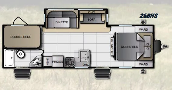 Pacific Coachworks Tango Xtralite 26BHS floor plan