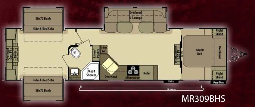 Highland Ridge Mesa Ridge MR309BHS floor plan