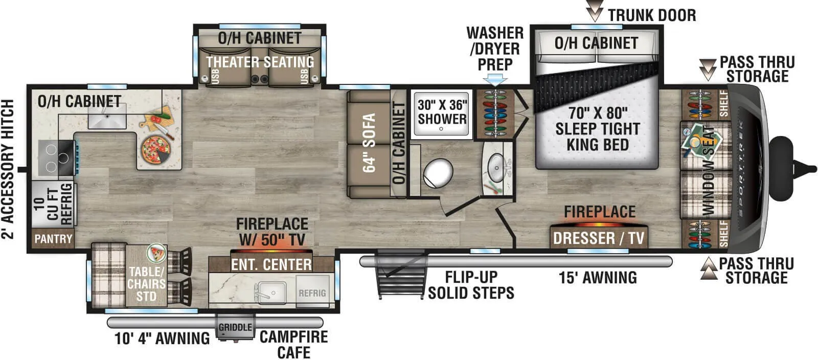 2026 Venture RV SportTrek Touring Edition STT336VRK - Floor plan