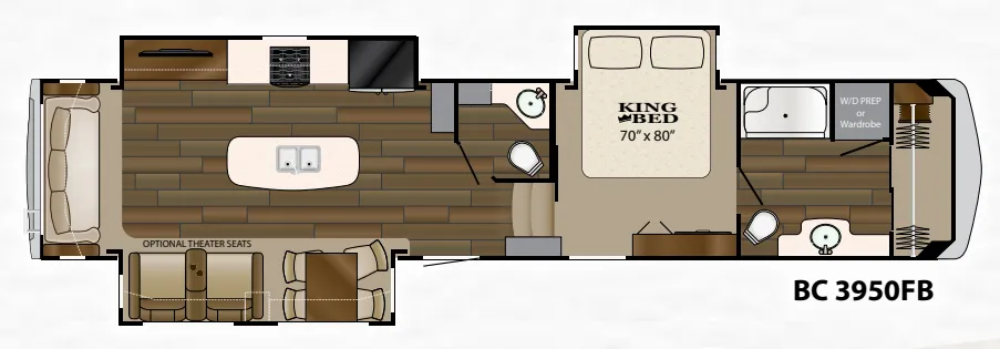 Heartland Big Country 3950FB floor plan