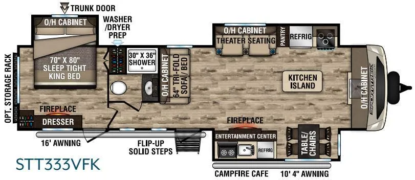 Venture RV SportTrek Touring Edition STT333VFK floor plan