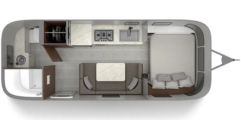 2024 Airstream Caravel 22FB - Floor plan
