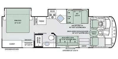 2018 Thor Motor Coach ACE 29.4 - Floor plan