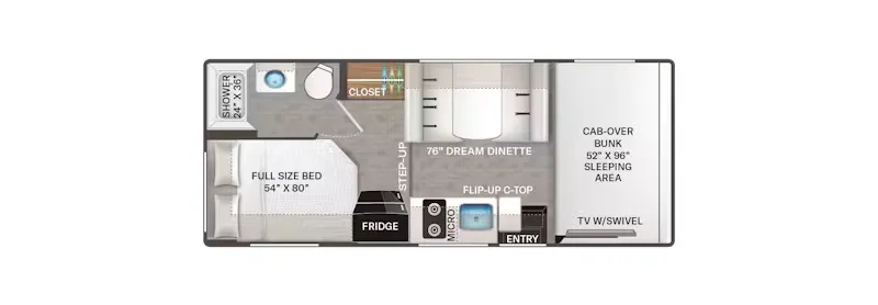 Thor Motor Coach Echelon LC21 floor plan