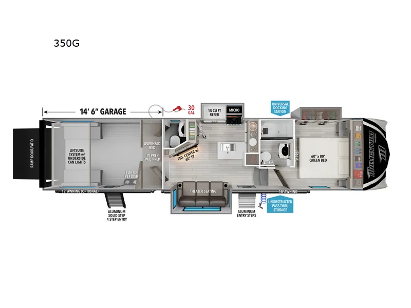 2026 Grand Design Momentum G-Class 350G floor plan