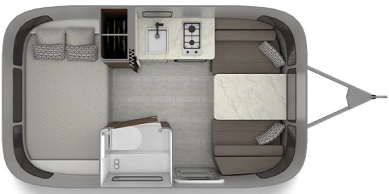 2025 Airstream Caravel 16RB floor plan