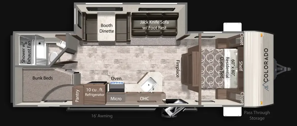 Dutchmen Colorado 26BHC floor plan