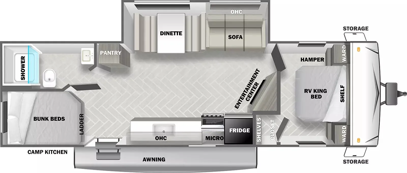 Forest River EVO 278SS floor plan